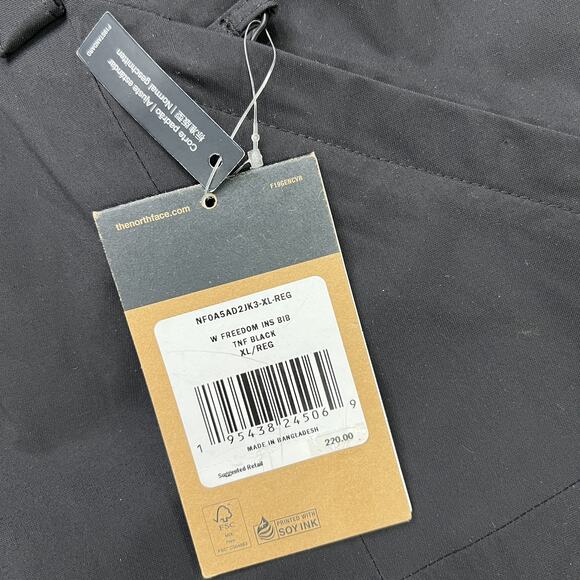 The North Face Snow Bib Size XL Womens TNF Black Freedom $275 - Picture 9 of 16